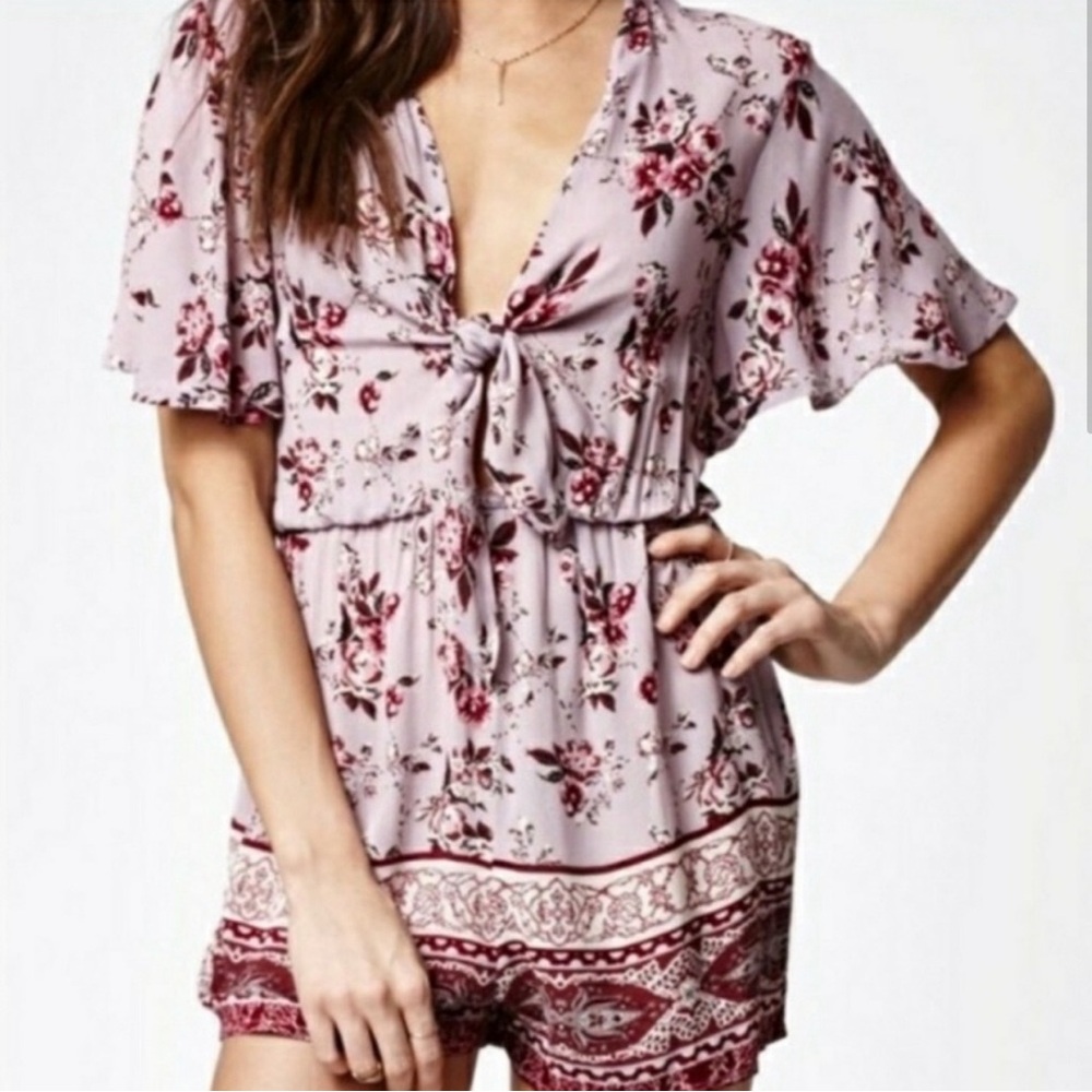 Kendall & Kylie pink floral romper.